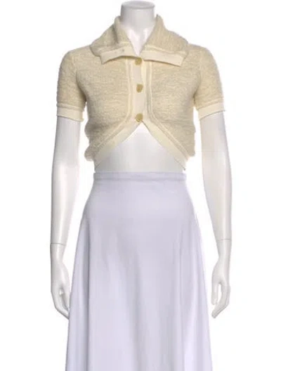 Pre-owned Jacquemus Short Sleeve Crop Top In Neutral