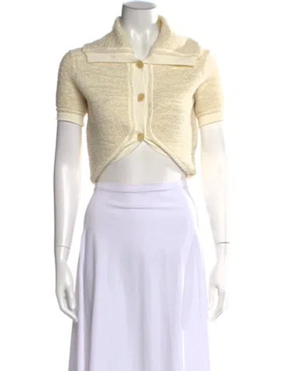 Pre-owned Jacquemus Short Sleeve Crop Top In Neutral