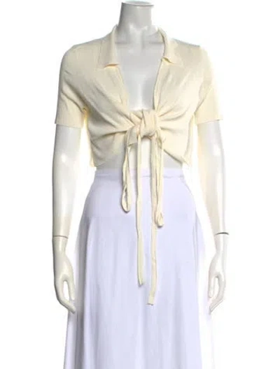 Pre-owned Jacquemus Short Sleeve Crop Top In Neutrals