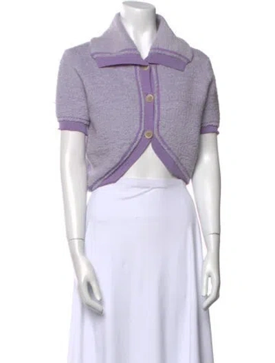Pre-owned Jacquemus Short Sleeve Crop Top In Purple