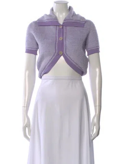 Pre-owned Jacquemus Short Sleeve Crop Top In Purple