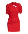 Jacquemus 'la Robe Castagna' Red Dress With Ruched Detail And Rear Cut-out In Red