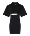 Jacquemus Bahia Twisted Cut-out Mini Dress In Black