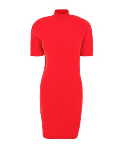 Jacquemus Short Sleeve Dress In Red