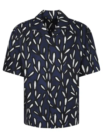 Jacquemus Short-sleeve Graphic Print Shirt In Black