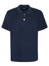 Jacquemus Short Sleeve Knit Polo With Classic Collar In Blue