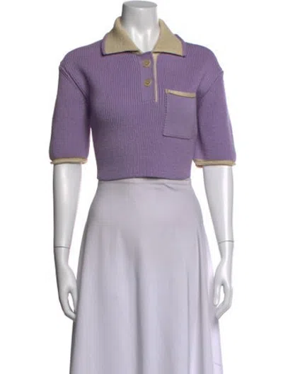 Pre-owned Jacquemus Short Sleeve Polo In Neutrals/purple