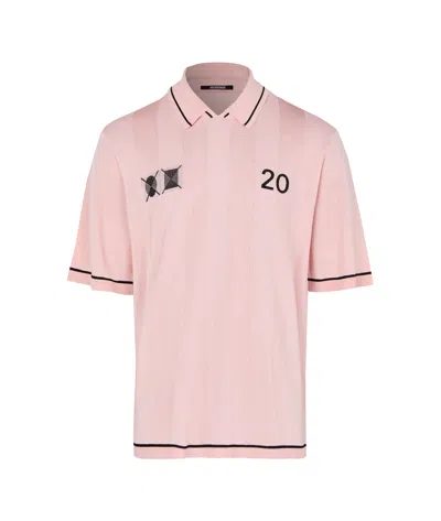Jacquemus Le Polo Liga Football Polo In Light Pink