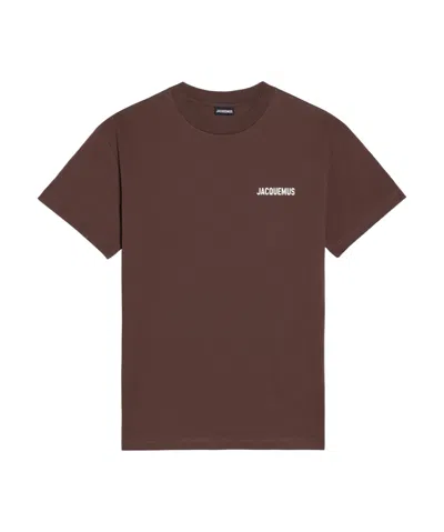 Jacquemus Short Sleeve T-shirt In Brown