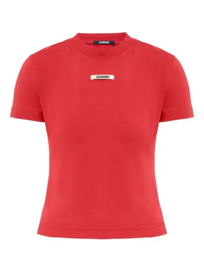 JACQUEMUS JACQUEMUS SHORT-SLEEVE T-SHIRT WITH LOGO TAG