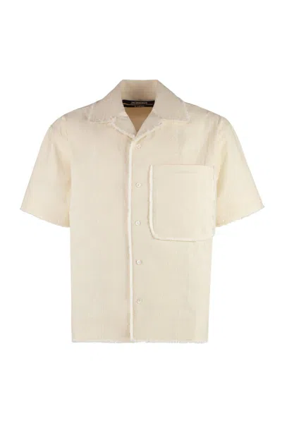 Jacquemus Short-sleeved Artichaut Shirt In Cotton In Panna