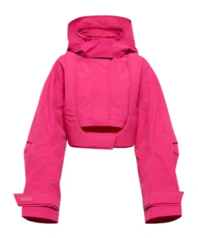 Jacquemus Short-sleeved Casual Jacket In Pink