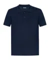 Jacquemus Short Sleeve Knit Polo With Classic Collar In Black