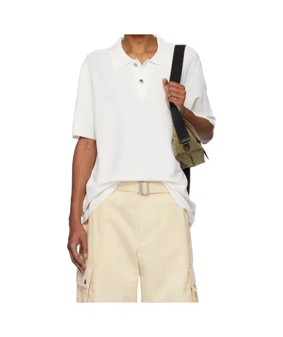 Jacquemus Short-sleeved Polo Shirt In White