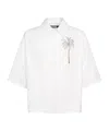 Jacquemus White Shirt With Front And Back Print In Cotton Man