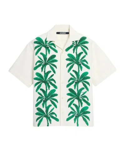 JACQUEMUS JACQUEMUS PALM PRINTED SHORT-SLEEVE SHIRT
