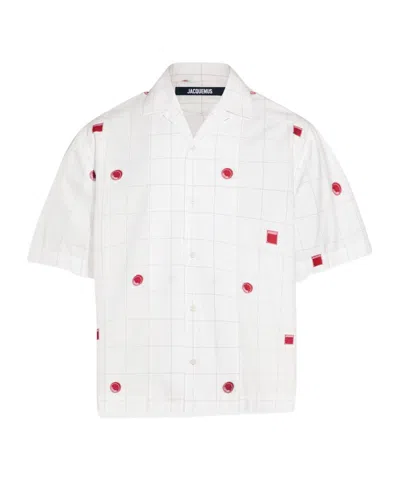 JACQUEMUS JACQUEMUS LA CHEMISE JEAN LABORATORY JACQUARD BOWLING SHIRT
