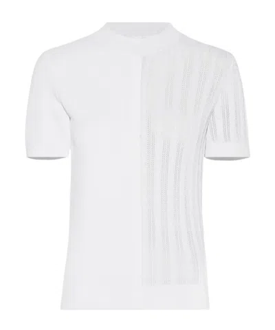 Jacquemus Short-sleeved Sweater In White