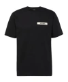 Jacquemus Minimalist Black Short-sleeve Cotton T-shirt With Patch Detail In Black