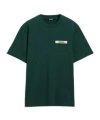 Jacquemus Mens Le Tshirt Gros Grain Brand-patch Regular-fit Cotton-jersey T-shirt Dark Green In Green