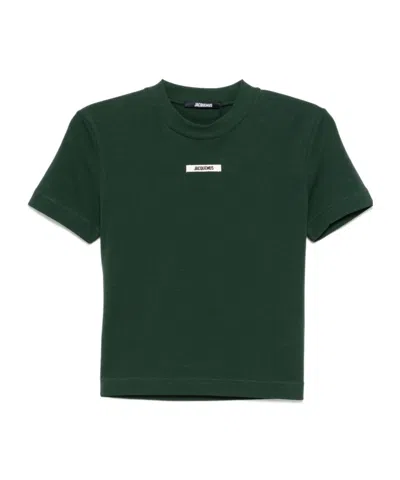 Jacquemus Green 'the Gros Grain' T-shirt In 591 Dark Green 2