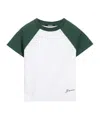 Jacquemus Cotton Blend T-shirt With Contrasting Raglan Sleeves In White