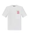 Jacquemus Classic Crew Neck T-shirt With Transparent Chest Pocket In White