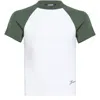 Jacquemus Cotton Blend T-shirt With Contrasting Raglan Sleeves In White