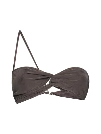 Jacquemus Le Bandeau Asymmetric Top In Black