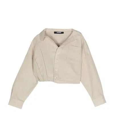 Jacquemus Short Style Shirt In Nude