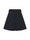 Jacquemus Single Front Pleated Bari Shorts In Black