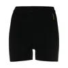Jacquemus Viscose Blend Minimal Knitted Cyclist Shorts In Black