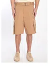 Jacquemus Le Cargo Bermuda Shorts In Brown