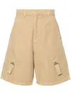 Jacquemus Men Cotton Shorts In Brown