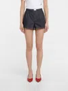 Jacquemus Amelo De-nîmes Blue Cotton Cashmere Shorts In Blue