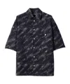 Jacquemus Rio Fish Print Shirt Short Sleeves Pocket In Black