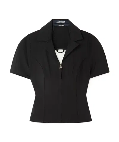 Jacquemus Short-sleeved Top In Black