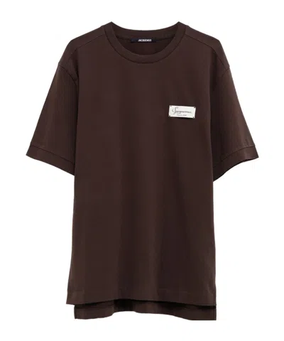 Jacquemus Regular Fit Shirt Short Sleeve Style In Brown