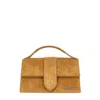Jacquemus The Mini Bambino Suede Top Handle Bag In Brown