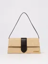 Jacquemus Natural Beige Raffia Le Bambino Long Handbag In Sand