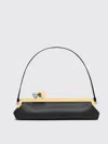 Jacquemus Rectangular Silhouette Clutch Bag With Top Handle In Black