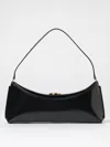 Jacquemus Le Calisso Black Shoulder Bag With Engraved Snap Button In Leather In Black
