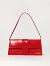 Jacquemus Le Bambino Long Patent Shoulder Bag In Red