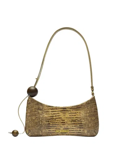 Jacquemus Shoulder Bag With Unique Sphere Detail And Zip Closure In Neutral