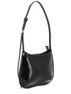 Jacquemus Le Petit Bisou Leather Shoulder Bag Adjustable Strap In Black
