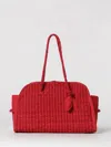Jacquemus Medium Le Turismo Raffia Shoulder Bag In Red