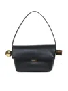 Jacquemus Mini Leather Shoulder Handbag In Black