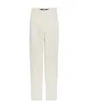 Jacquemus Side Split Straigh-leg Pants In White