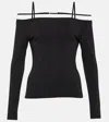 Jacquemus Long-sleeved Lingerie T-shirt In Black