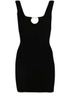 Jacquemus La Mini Robe Sierra Knitted Mini Dress In Black
